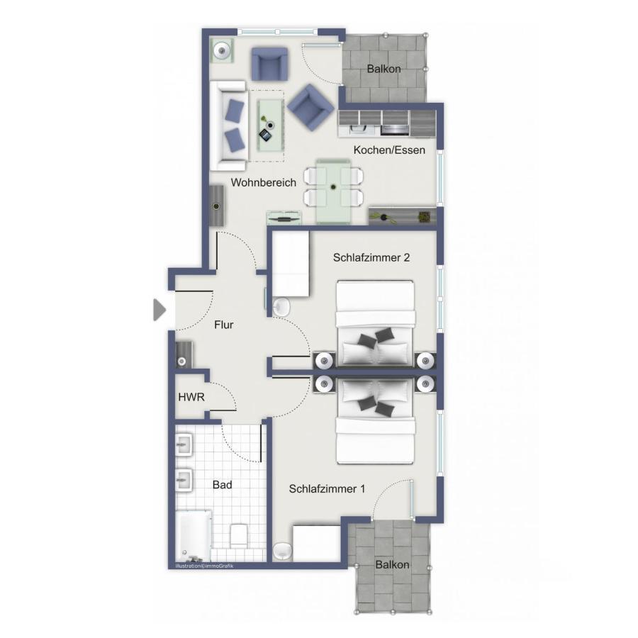 Villa Hanse Wohnung 305 Кюлунгсборн Экстерьер фото